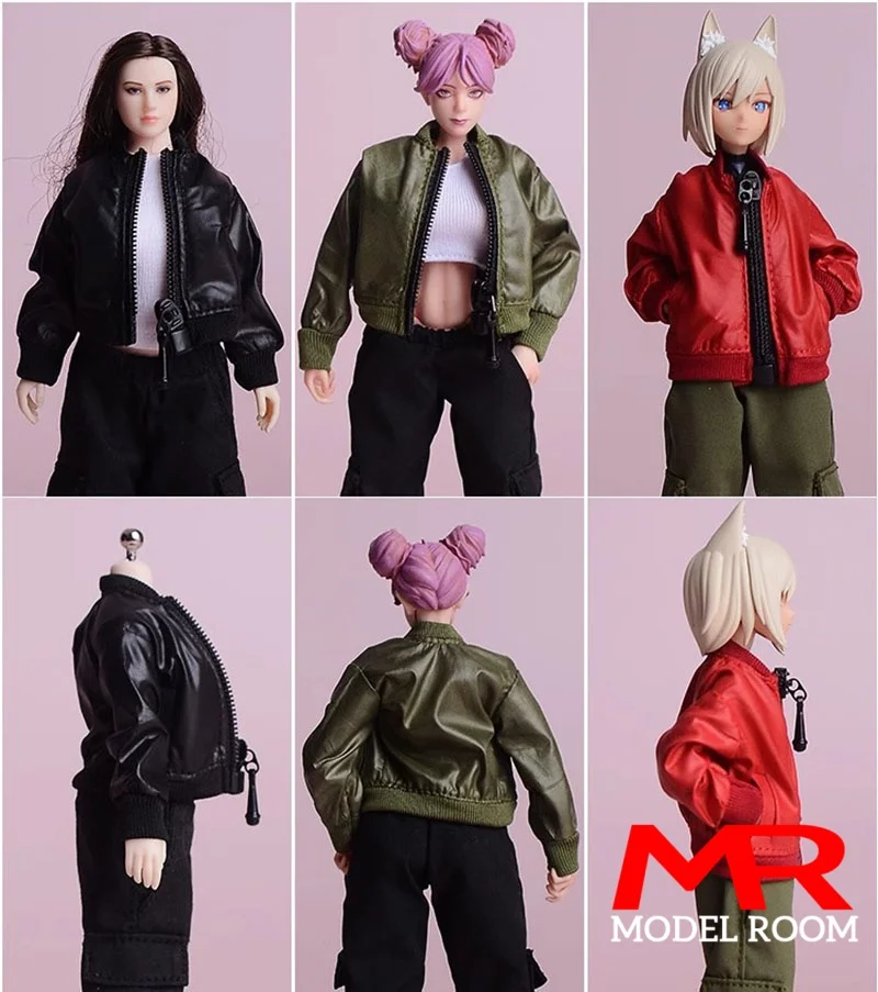 ATStory 1/12 femme T-shirt court veste à glissière vêtements modèle adapté 6 ''SnailShell SHF ML Romankey soldat figurine corps poupée