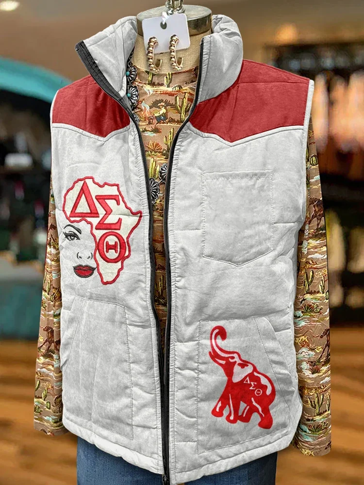 Cute Delta Sigma Theta Print Vest