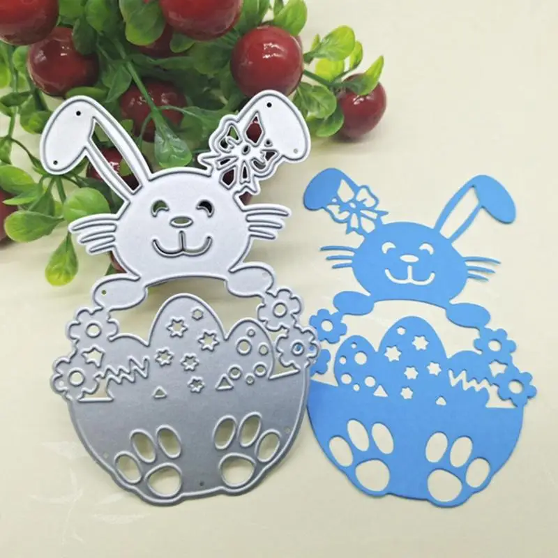 Easter Metal Dies Carbon Steel Bunny Stencils Cartoon Embossing Template For Scrapbooking Metal Cutting Dies DIY Handicrafts