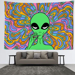 Psychedelic Vertigo Alien Tapestry Wall Hanging Abstract Hippie Tapies Witchcraft Mysterious Bohemian Dormitory Home Decor