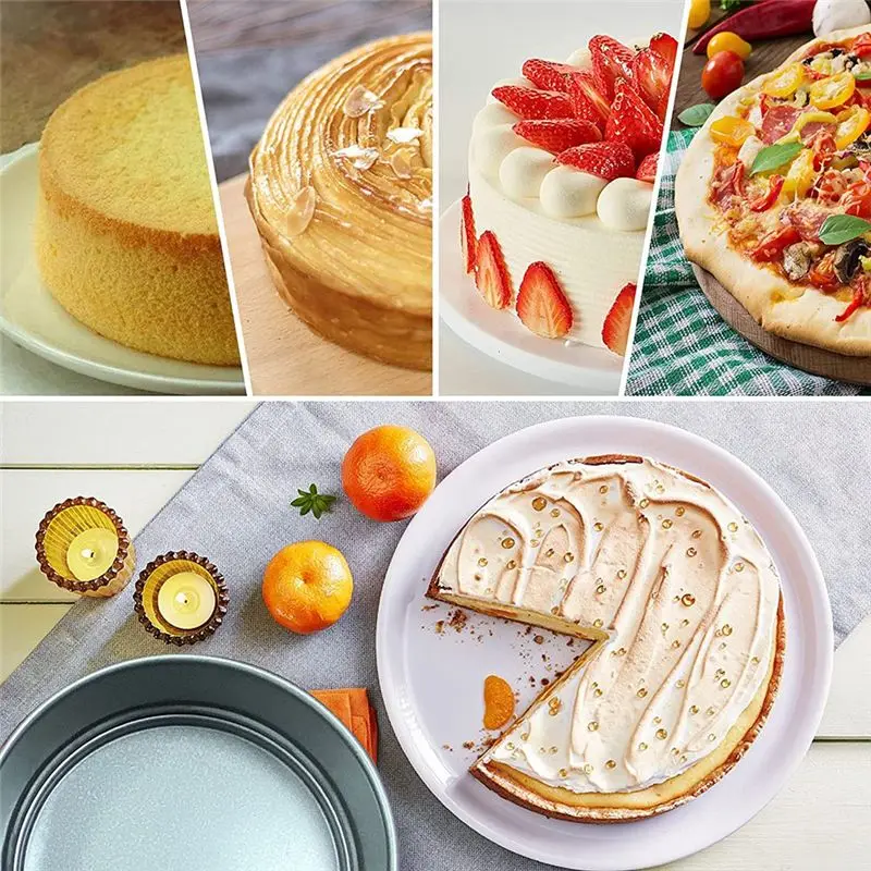 A72P Cake Pan Set - Pack Of 5 Nonstick Round Baking Pans with Removable Bottom, Cake Pans for Mini Cheesecakes