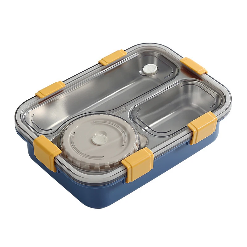 Selling Products 2024 700ml 3 Compartment Stainless  Industrial Lock and Lock Lunch  Food Truck With Soup Bowl