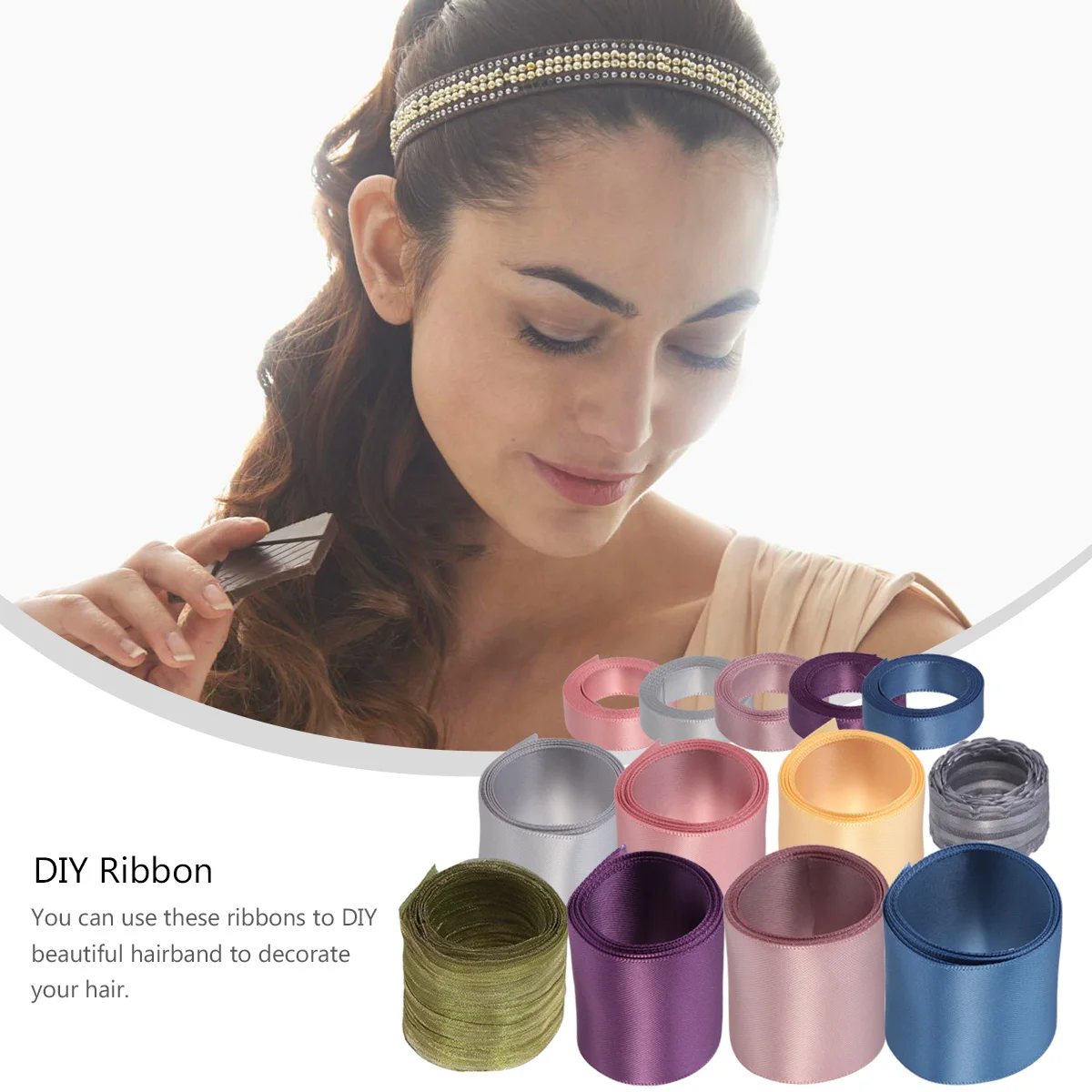 

13pcs Handmade Hairband Ribbons Set Diy Cloth Ribbon For Hair Accessories Gift Wrap Decoration Durable Craft Material Kit For