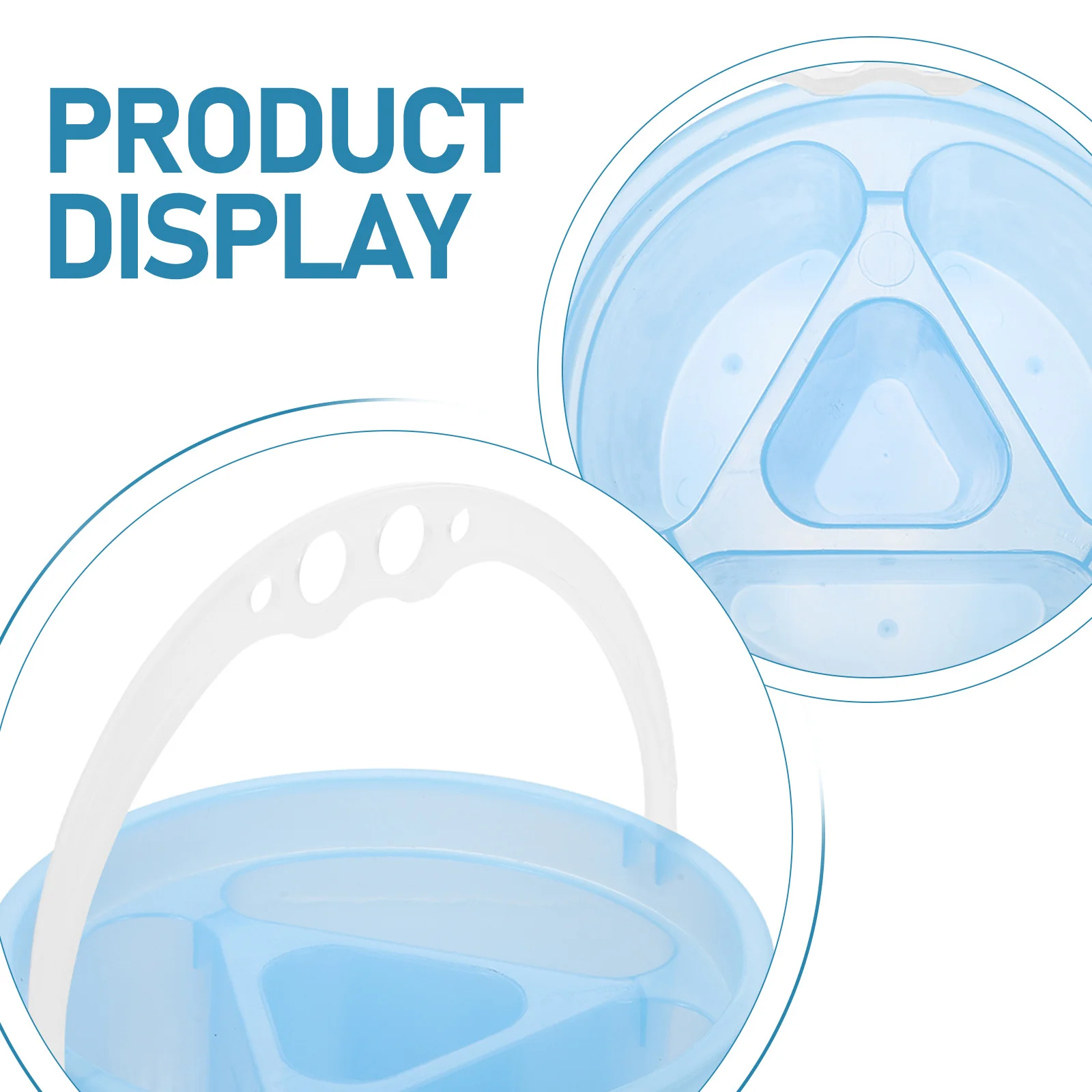 3pcs Plastic Paint Bucket Multicompartment Lightweight Portable Wide Mouth Brush Cleaning Container Stable Base For Watercolor