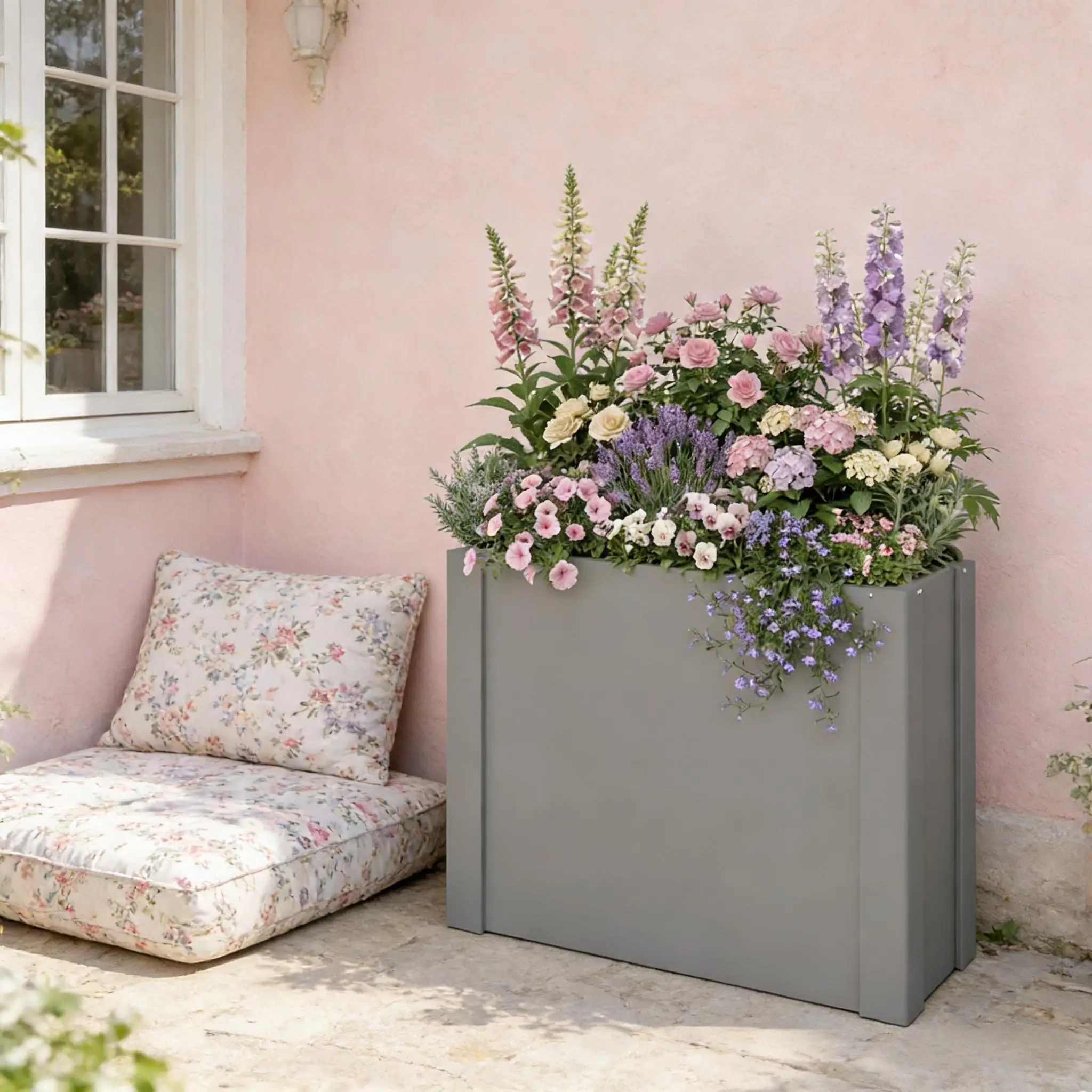 Balcony Herb Box,Outdoor Planter Box,Elevated Garden Bed(Only Planter Box)