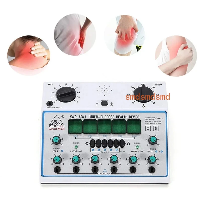 KWD808-I Electric Acupuncture Stimulator Machine Kwd808i 6 Channel Output Patch Massager Electrical Nerve Muscle Stimulator