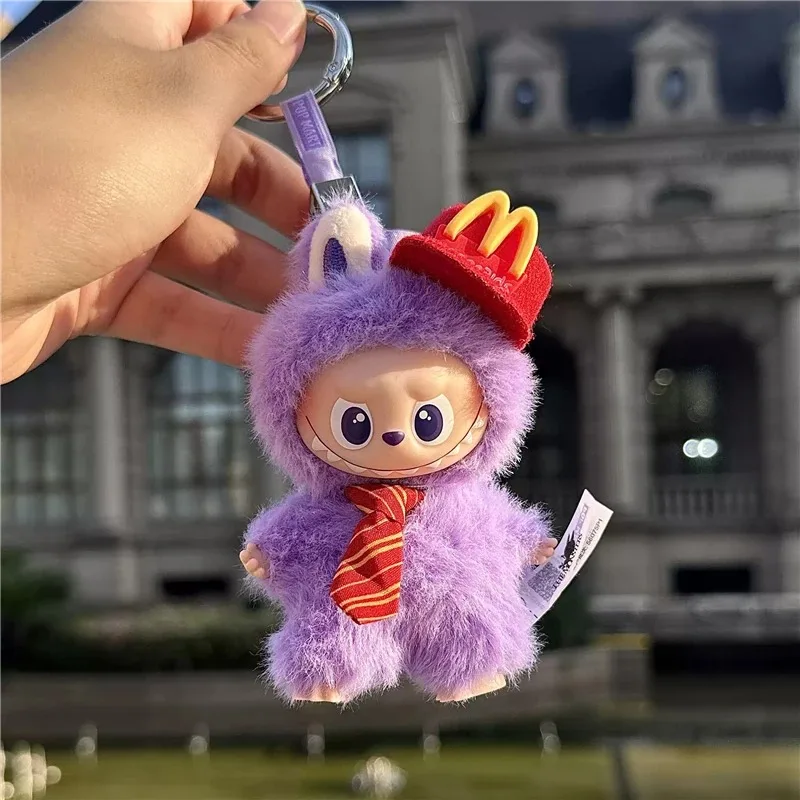 For labubu 4.0 The Monsters Pin Love Series Fast Food M Hat Workwear Outfit Clothes Cartoon Working Fries Clothing Accessories