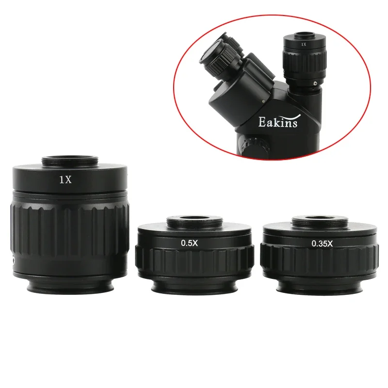 CTV 0,35X 0,5X 1X Regulowany adapter montażowy C z regulacją ostrości Pierścień 38 mm do nowego typu trójokularowego mikroskopu stereoskopowego