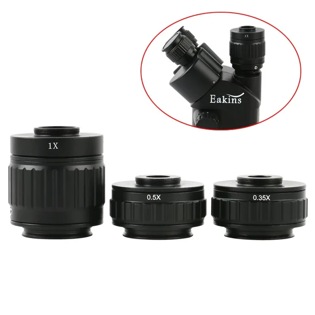 CTV 0,35X 0,5X 1X Regulowany adapter montażowy C z regulacją ostrości Pierścień 38 mm do nowego typu trójokularowego mikroskopu stereoskopowego