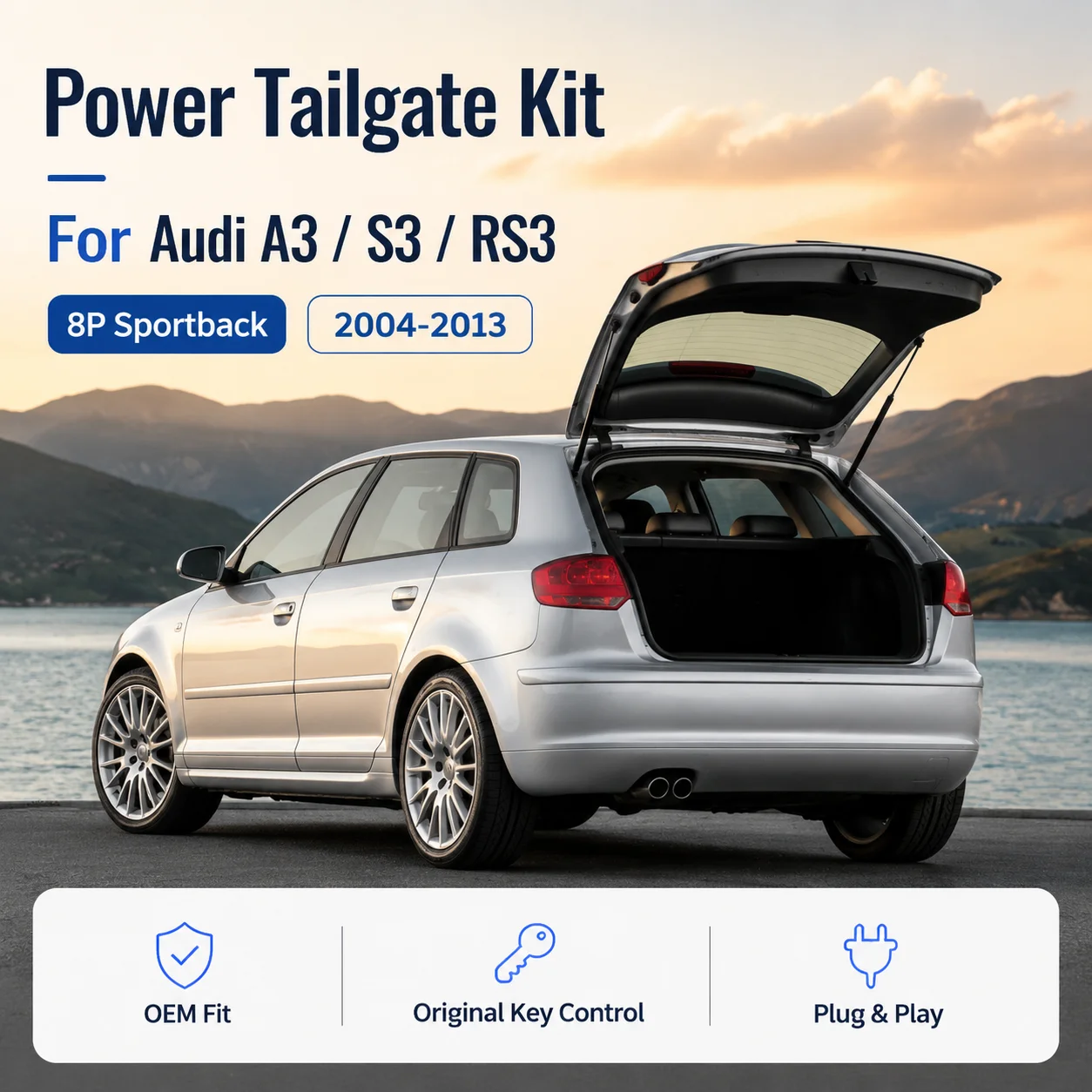For Audi A3 S3 RS3 8P Sportback 2004-2013 Car Automatic Lifting kit Opening Trunk Intelligent Electric Lift Tailgate