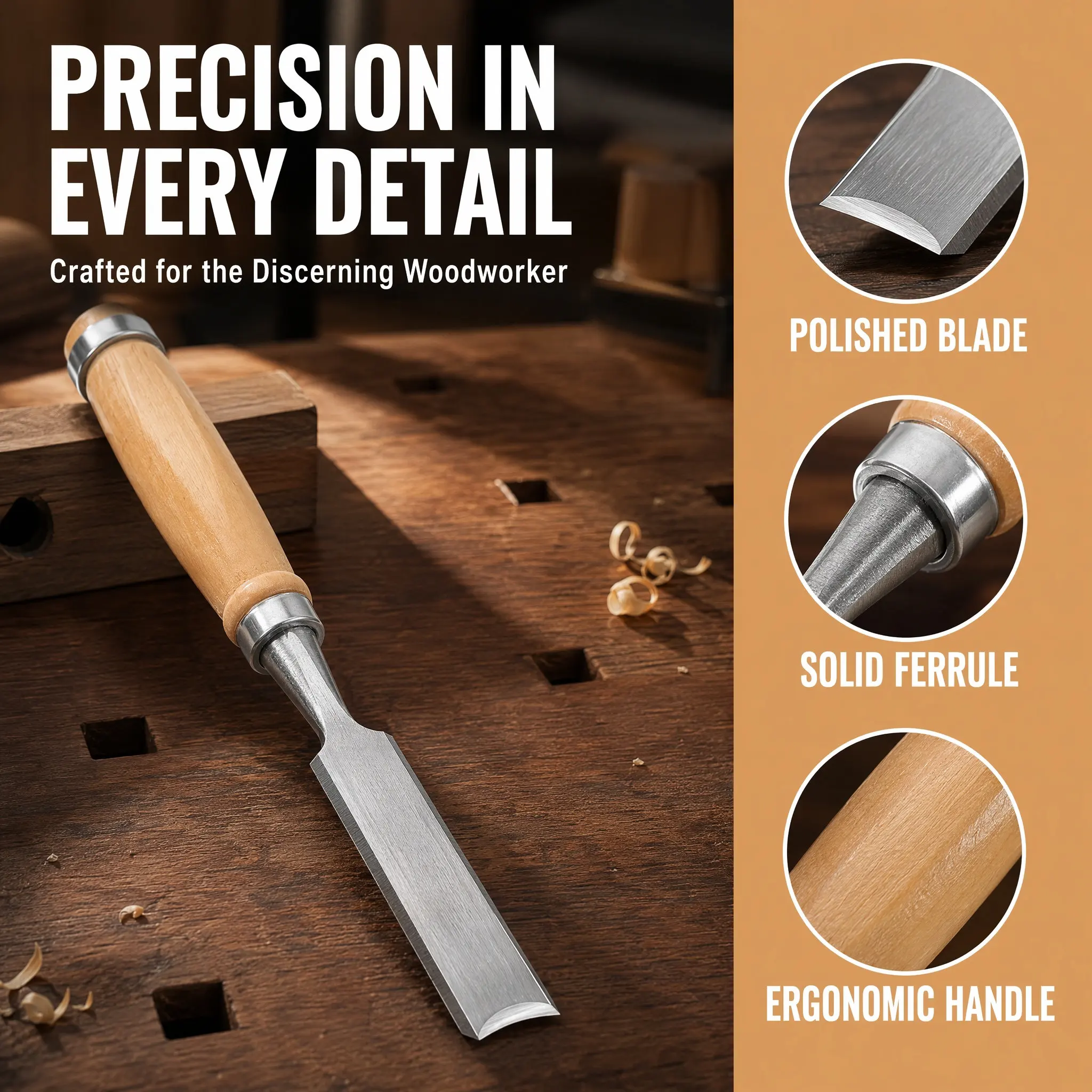 1Pcs High Performance Carving Chisel Wood Sculpting Tool Curved Semicircle Gouge for Carpentry Woodworking Hand Carving Projects