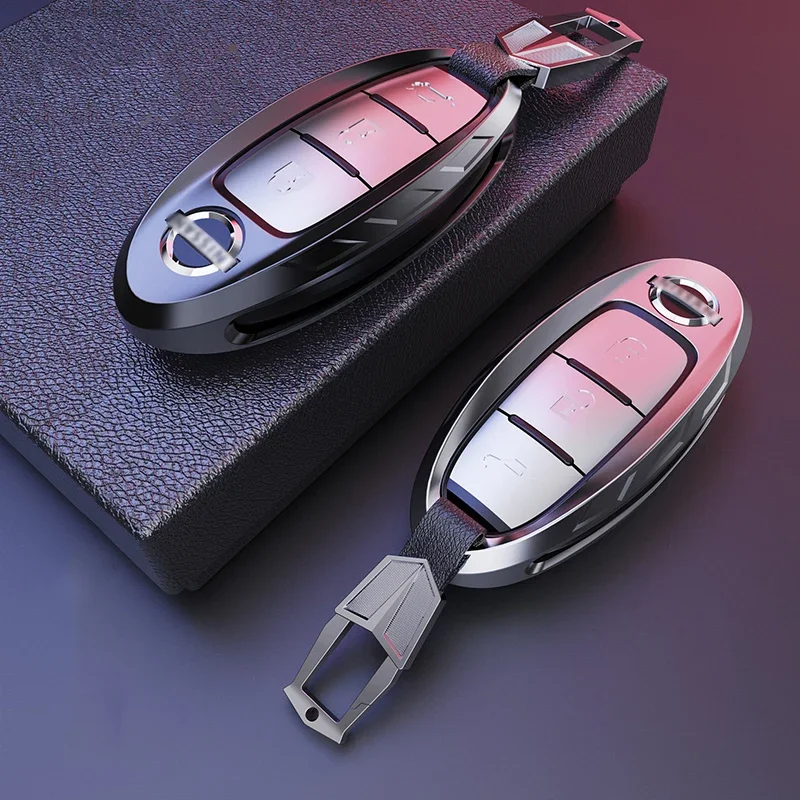 

For Nissan Qashqai J10J11 X-Trail t31 t32 kick Tiida Pathfinder Murano Note Juke Zinc Alloy Car Key Cover Case Shell Accessories