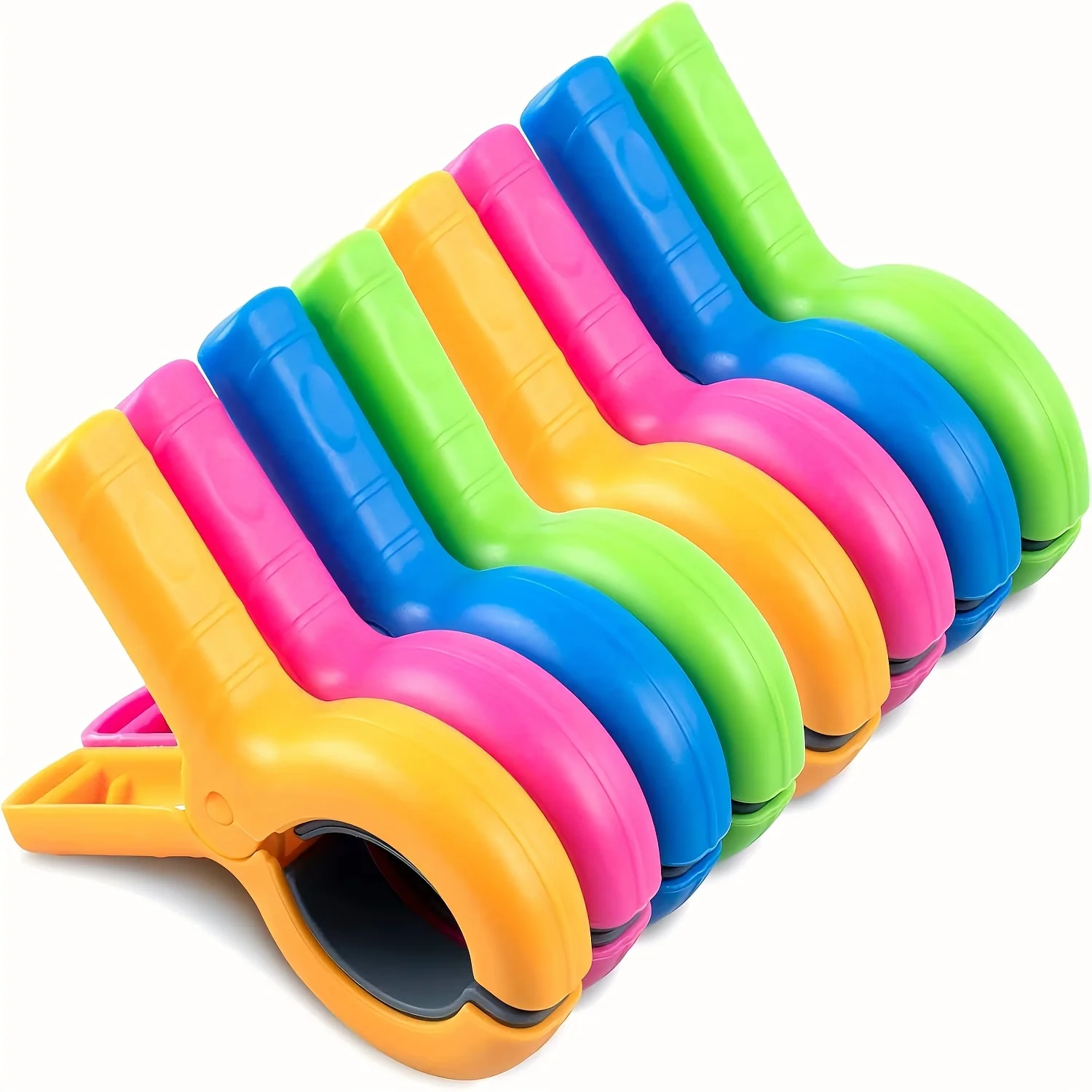 Inklusive Aufbewahrungstasche, 4/8 Stück große Strandhandtuchklammern für Strand-/Pool-/Kreuzfahrtsessel, robust, Wäscheklammern, winddicht – Detail 2
