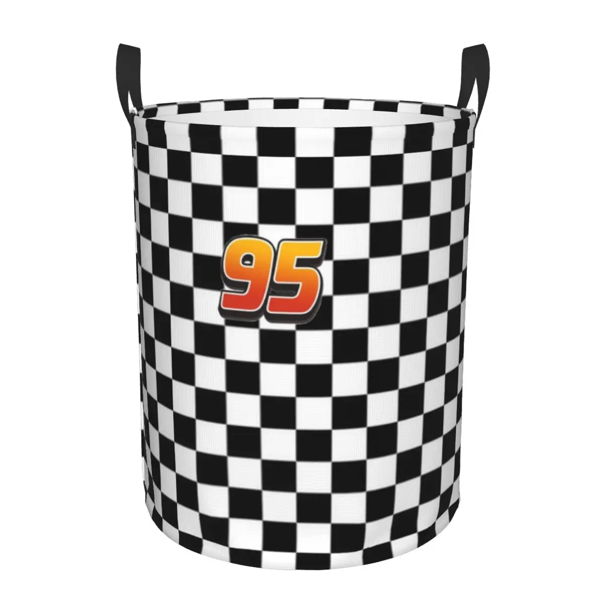 Customized Lightning McQueen 95 Laundry Hamper Large Storage Basket Cartoon Kids Nursery Toy Organizer