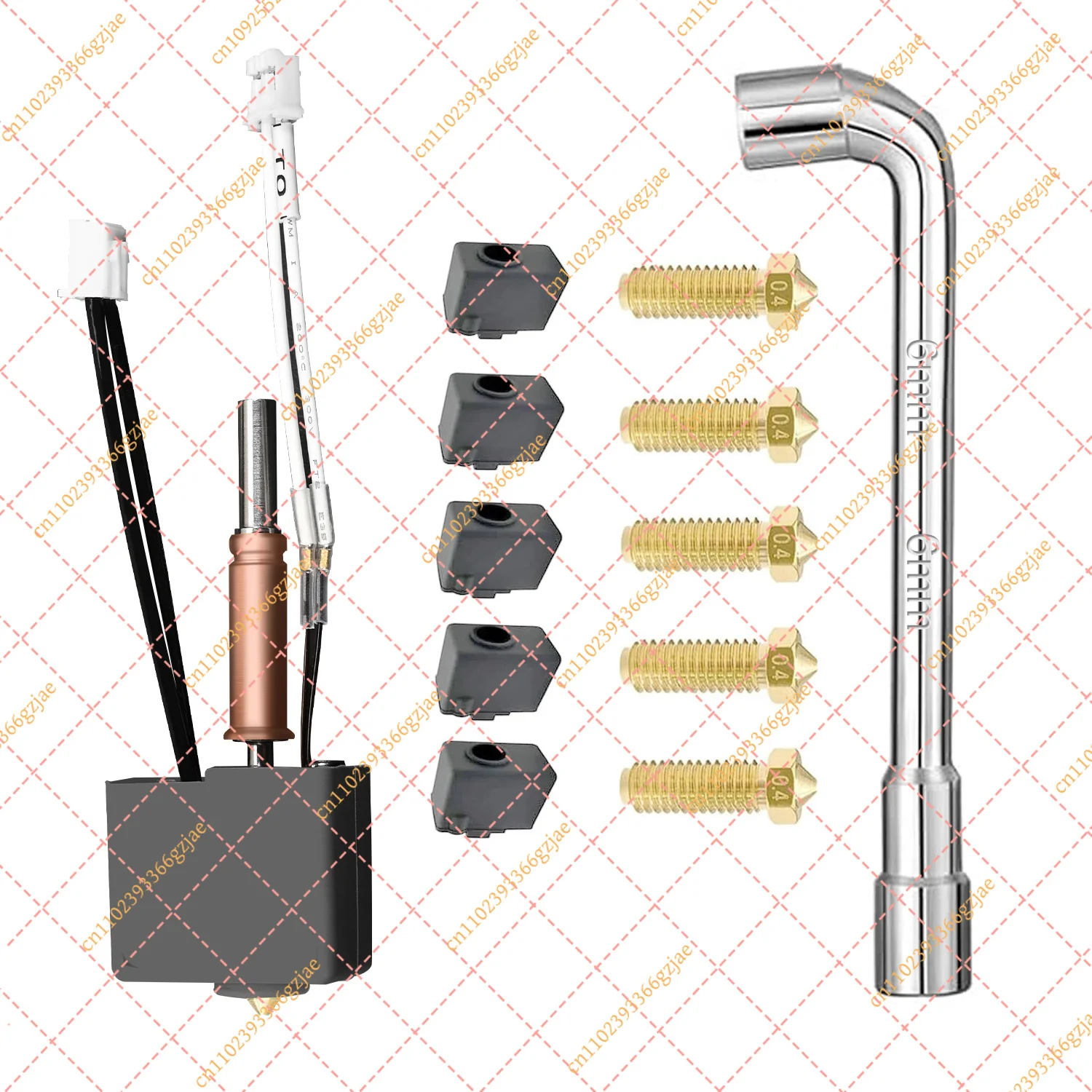 KLF Hotend Kit for Kobra 3, Assembled Print Hot End Kit Head Extruder for Anycbic Kobra 3, Kobra 3 Combo 3D Printers