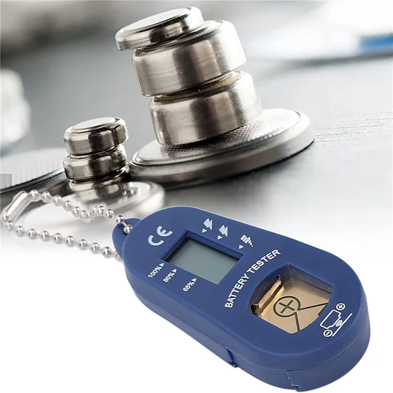 

8X Button Battery Tester, Keychain Pocket Portable And Lightweight Battery Tester To Check Remaining Battery Power