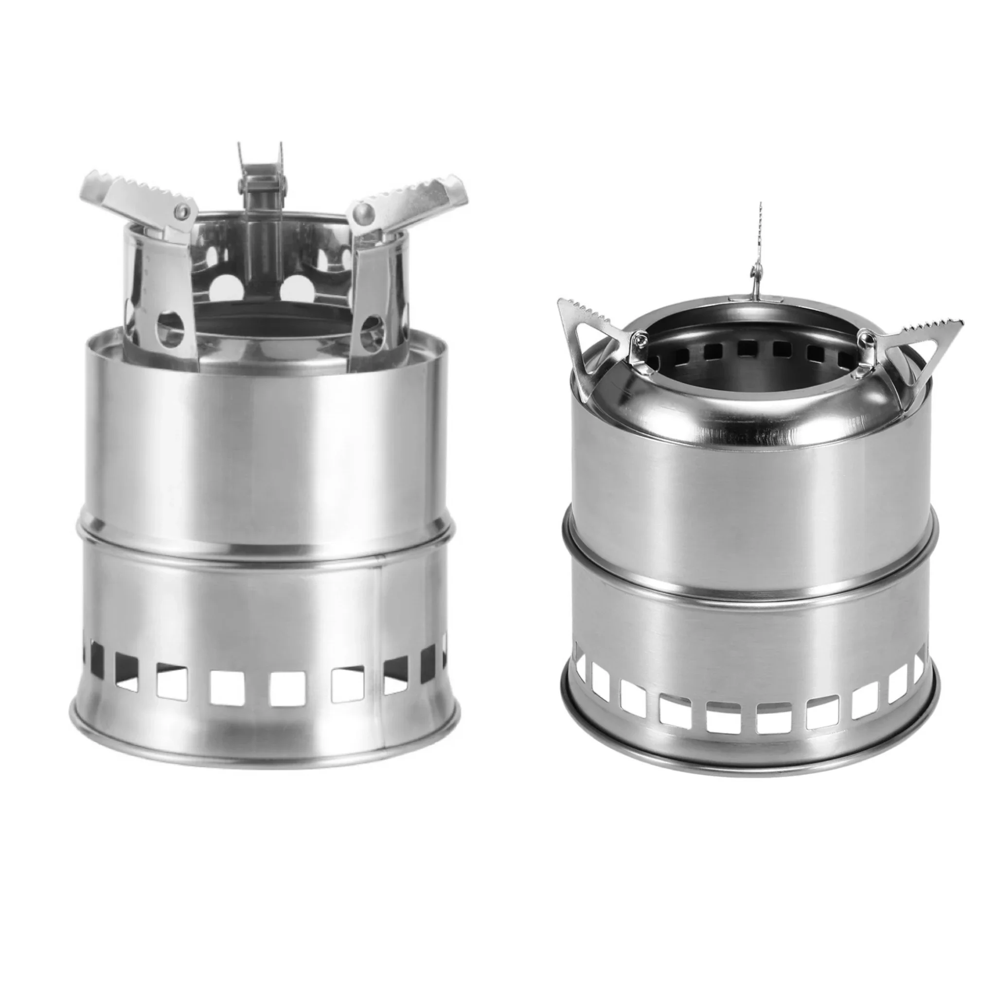 

Outdoor Firewood Stove Portable Folding Wood Stove Stainless Steel Wood-burning Stove Camping Picnic BBQ Windproof Furnace Food
