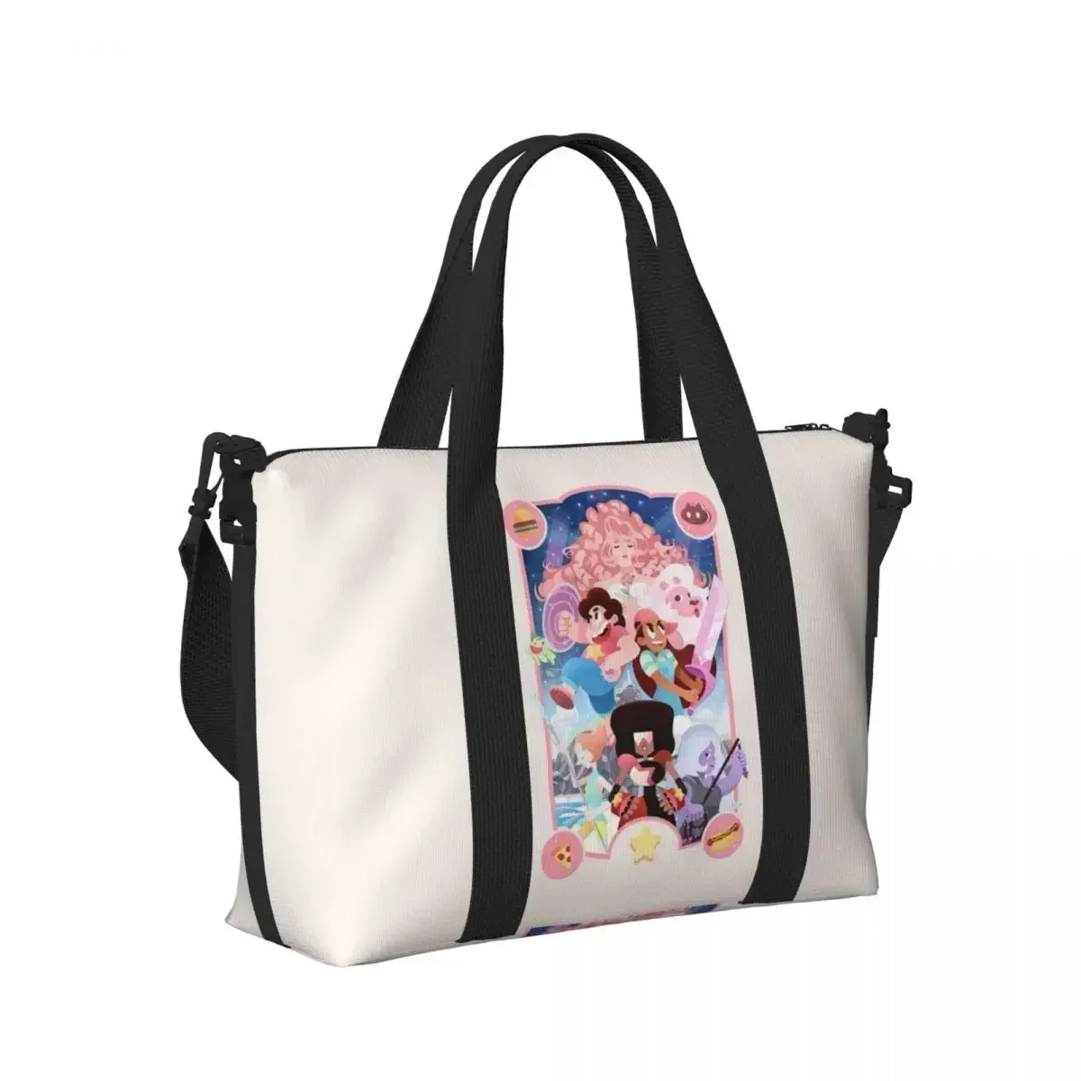 Steven Universe Beach Travel Bag Large Capacity Tote Bags for Gym Sport Women Shopping Duffle Shoulder Bag