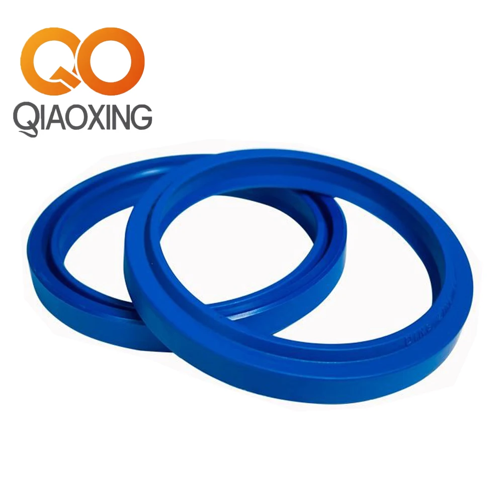 50PCS DH/DHS-11.2/12.5/14/16/18/20 Double Lip Hydraulic Wiper Dust Seals - Polyurethane(PU) High-Wear for Cylinders -20°C~80°C