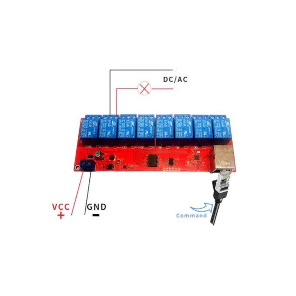 Taidacent 5 فولت 12 فولت 24 فولت 4/8-قناة TCP IP شبكة التتابع التبديل إيثرنت RJ45 وحدة تحكم التتابع للتحكم المنزلي الذكي LAN #3