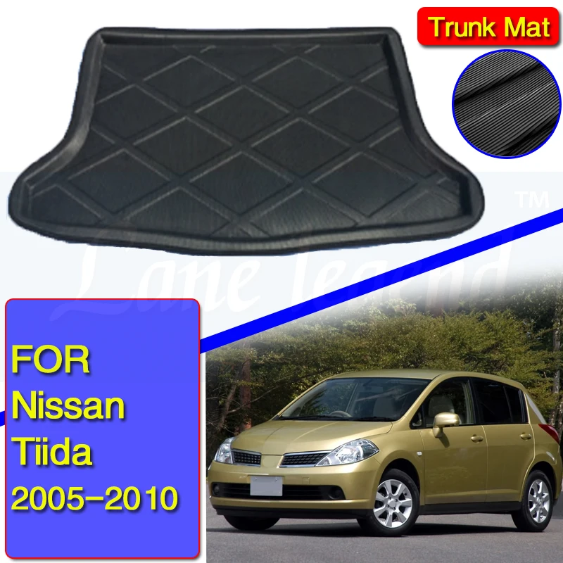 

For Nissan Tiida 2005-2010 Tailored Boot Liner Tray Car Rear Trunk Cargo Mat Floor Sheet Carpet Mud Protective Pad 2010 2011