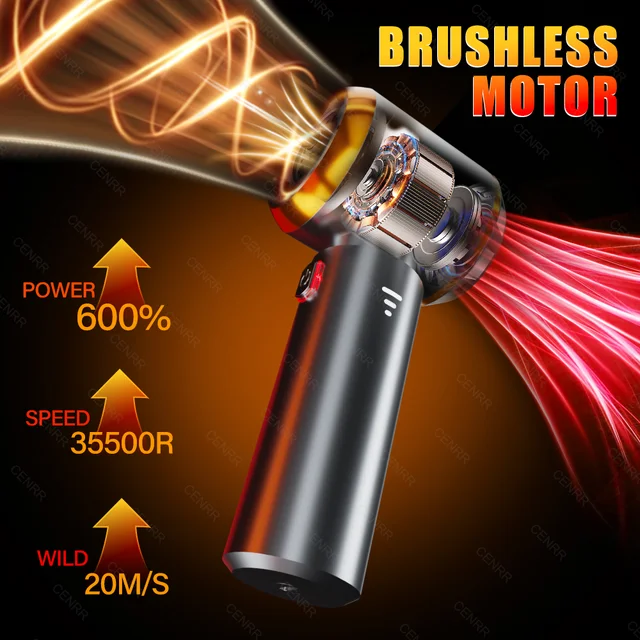 CENRR Mini Car Vacuum Cleaner Cordless Powerful Wireless Car Cleaner HandHeld Portable Vacuum Cleaner Cleaning Machine 4