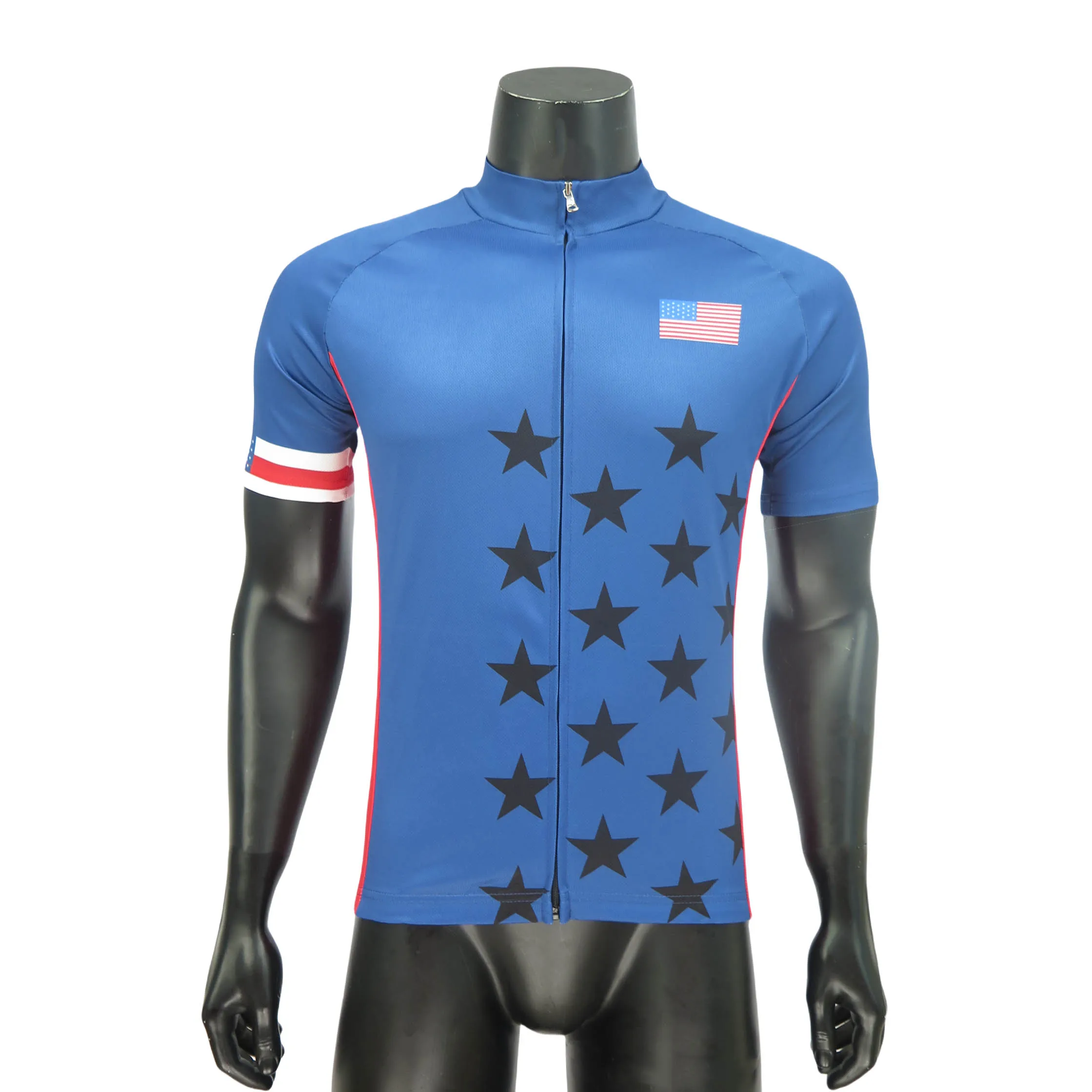 

Men's Cycling Jerseys Breathable Mountain Bike Clothing Summer Blue Bike Shirt Short Sleeve Bicycle Clothing Ride Wear