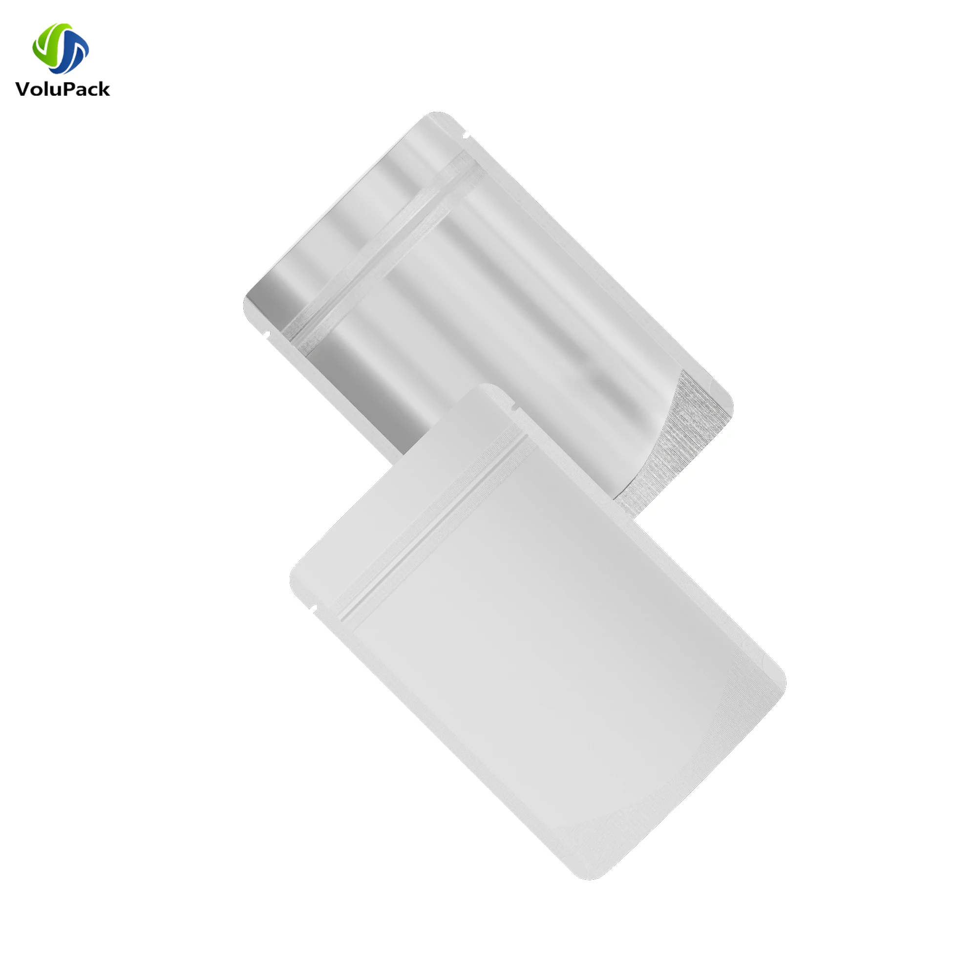 10x15cm yeniden kullanılabilir bir tarafı temizle isı mühür Stand Up Zippper kilit torbalar, koku geçirmez alüminyum folyo mat beyaz Mylar ambalaj çanta