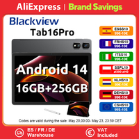 Blackview Android 14 Tab 16 Pro 11 Inch Touch Tablet 2K Screen 16GB +256GB 4G LTE+5G WiFi Gaming Tablets with Protective Shell