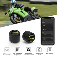 TPMS 2 sensores Bluetooth 4,0 5,0 sistema de monitoreo de presión de neumáticos Pit Bike probador de neumáticos juego de diagnóstico accesorios de motocicleta