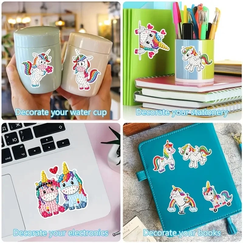 5D dziecięca naklejka z diamentowym malowaniem Craft Art Handmade DIY Cute Cartoon motyw zwierząt 6-12 lat prezent dla dzieci