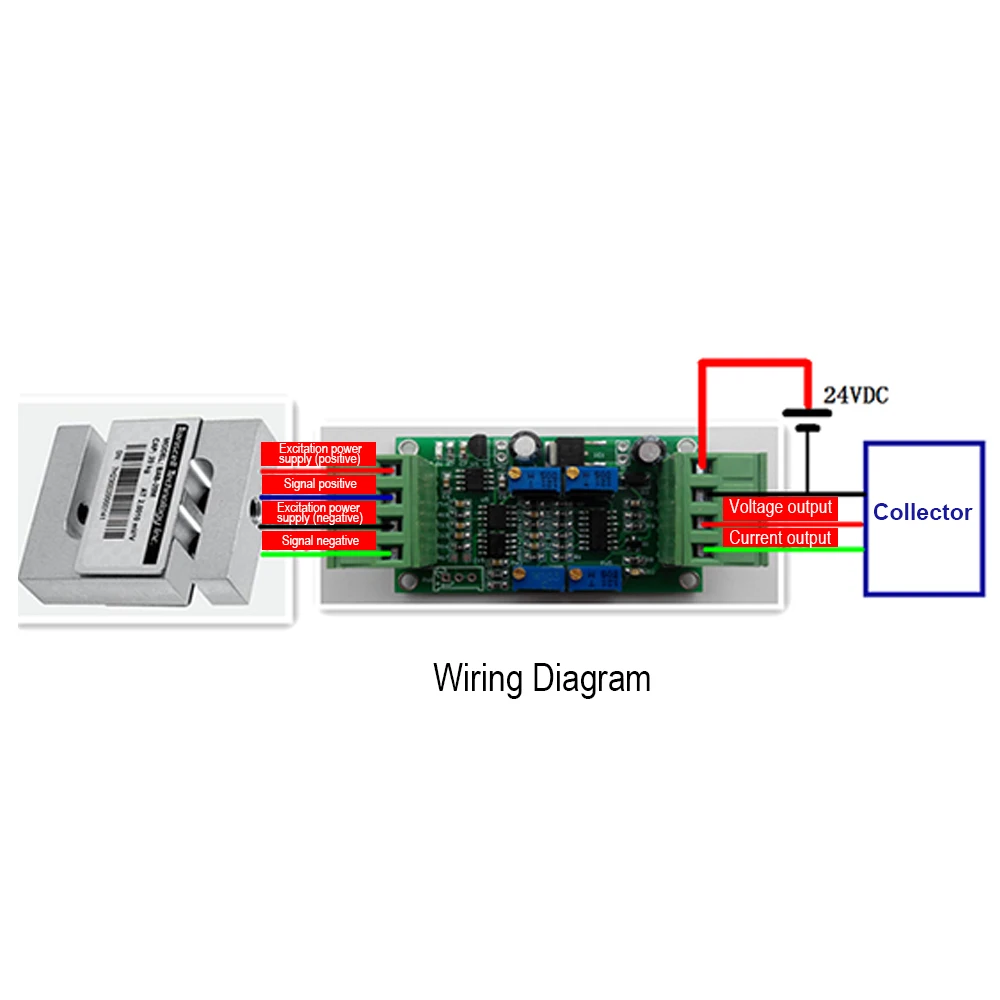 DC12-24V JY-S65 Load Cell Transmitter Amplifier Module 0-5V 4-20mA Current and Voltage Transmitter Force Measurement Load Cell