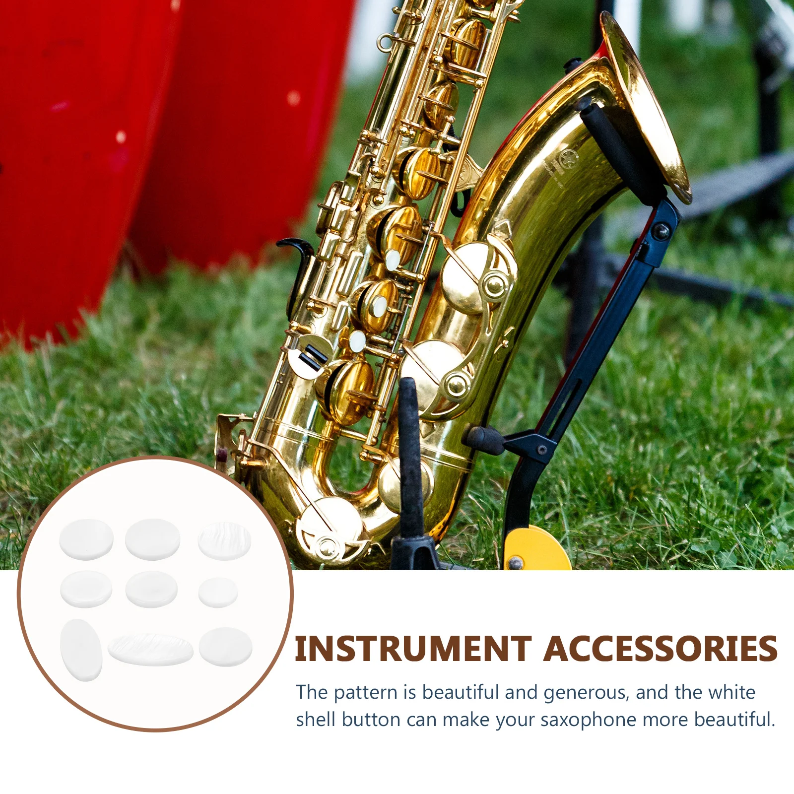 

9 Pcs Sax Button Replacement Saxophone Key Repair Tools Accessories Buttons Shell