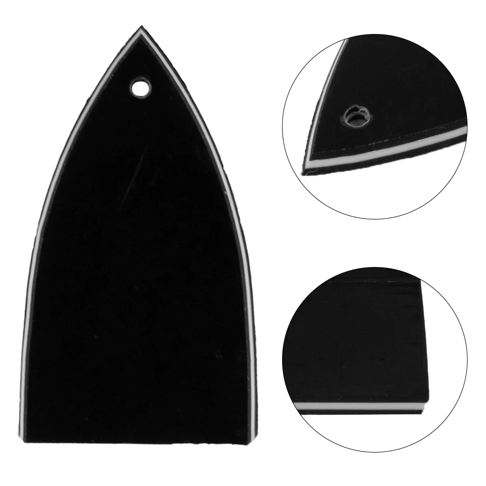 1 Hole 3 Ply Truss Rod Cover For Electric Guitars Replacement Accessorys Black PVC Truss Rod Cover Plate Scroll Plate Gibson