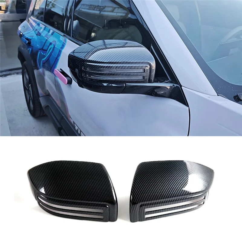 Acessórios do carro espelho retrovisor capa guarnição protetora para byd equation leopardo 3 espelho lateral tampa capa titânio