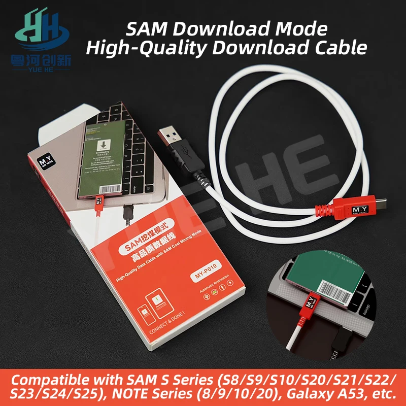 

Кабель MR YANG Plug and Play SAM для загрузки в режиме Download Mode, USB A - Type C, высококачественный ремонтный кабель для обновления и восстановления системы Samsung.