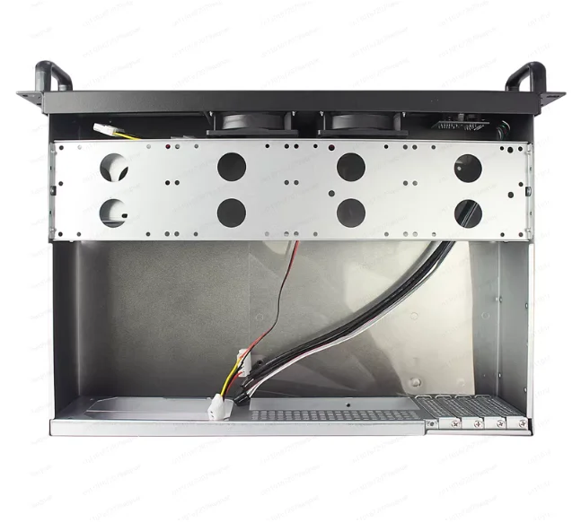 2U Industrial Control Chassis – Rack-Mount 300mm Short Case for MATX Motherboard, Large PSU Compact Horizontal Server PC