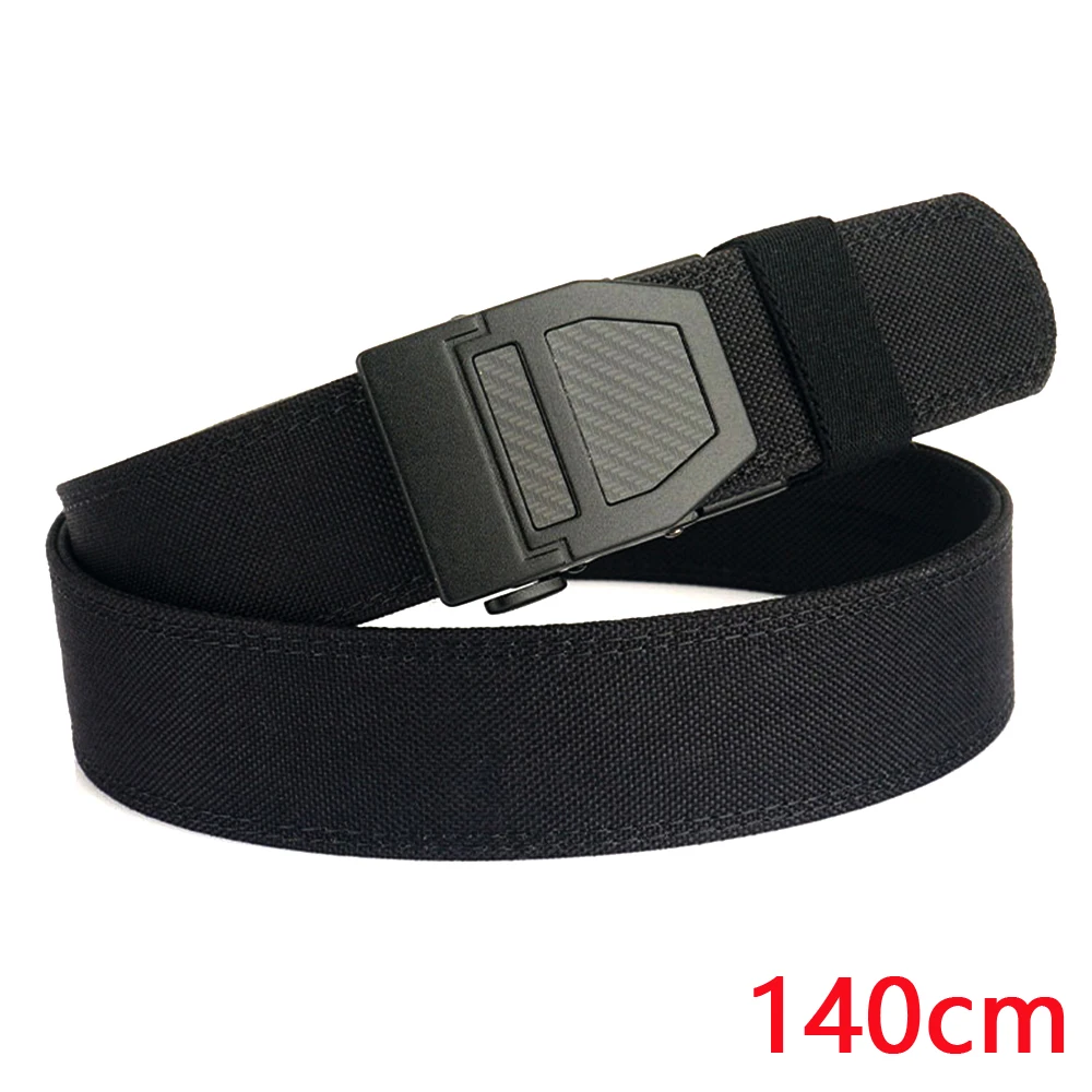 TUSHI Belt 140CM Metal Automatic Buckle Hard Tactical Belt Heavy Duty Thickened Military Belt For Men gun Belt Army Waistband