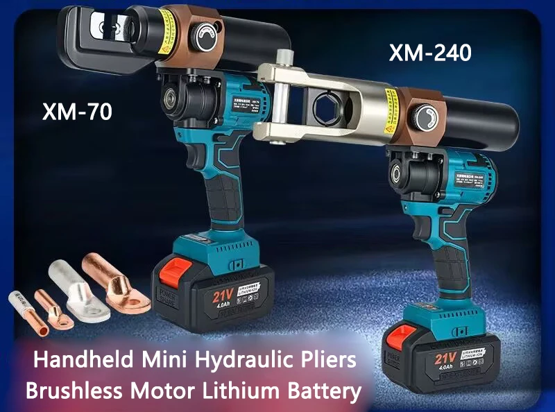 

Handheld Mini Hydraulic Pliers Electric Wire Crimping Pliers XM-70/240 Portable Copper Aluminum Terminal Crimping Machine