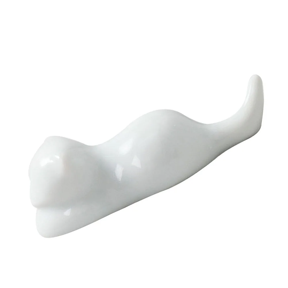 

Cat Shape Chinese Calligraphy Pen Holder Ceramic Brush Rest Ink Pen Stand Desktop Decor Calligraphy Brush Storage