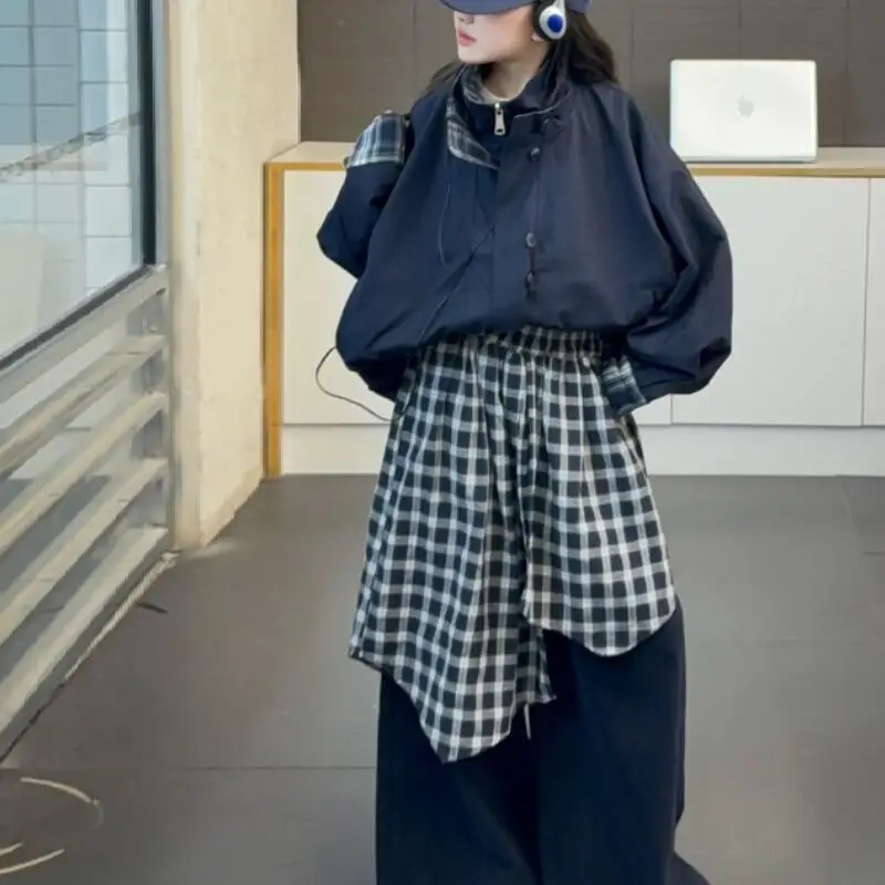 

Весенне-осенний повседневный комплект из 2 предметов: топ и длинные брюки, детская одежда, модный костюм для девочек в стиле каваи, куртка и расклешенные брюки для школьниц