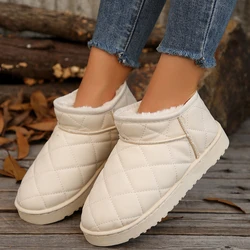 Outdoor Snow and Fleece Thickened Warm Fashion Short Tube Waterproof  Non-slip Breathable Wear-resistant Foreign Women's Boots