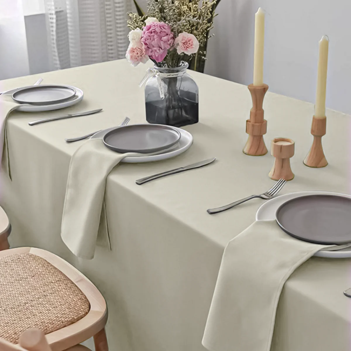 

Набор из 6/12/24 40x40 см скатерти, салфетки, прочный полиэстер, утолщенный коврик для столовых приборов, многоразовый для кухни, столовой, свадебного украшения