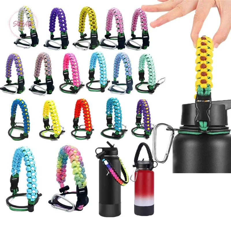 12-64oz Hydro flask cup rope water cup carrying rope kettle portable belt large mouth space pot portable rope