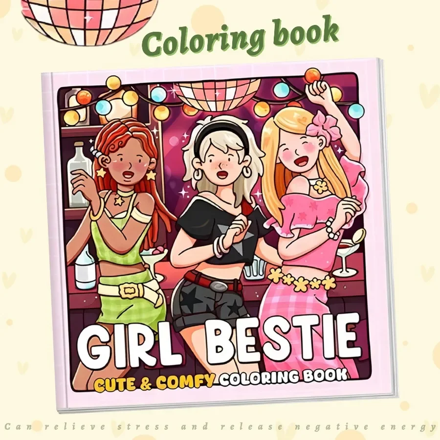 Adult Coloring Book: Comfy Girl, Bold Simple, Relaxing, Creativity Boost, Parent-Child Fun, Xmas/Halloween Gift, Vivid Patterns