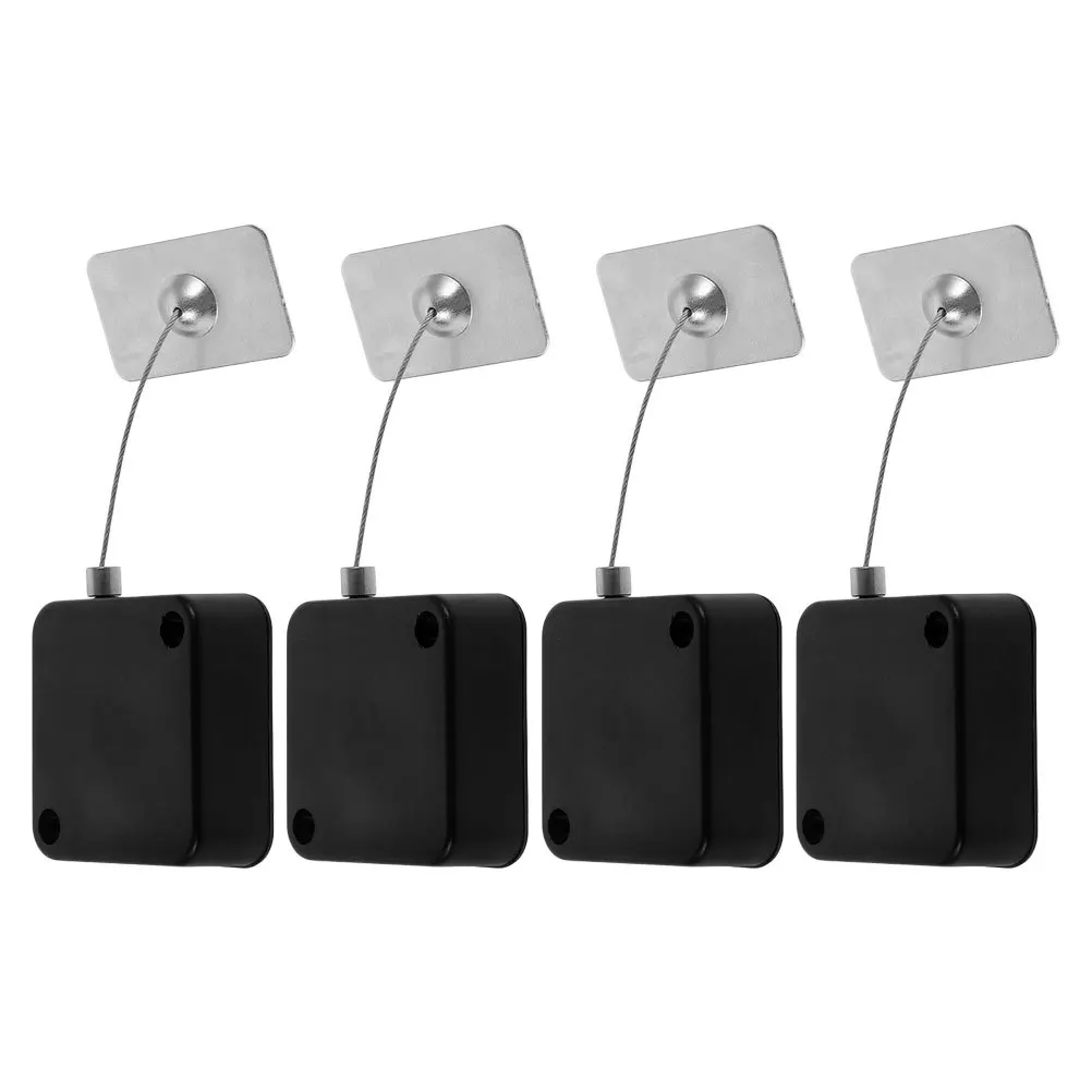 4 قطعة قفل كابل قابل للسحب 1 متر مكافحة سرقة الأمن حبل التلقائي قابل للتعديل لوحدات تحكم الألعاب أجهزة التحكم عن بعد أقراص #1