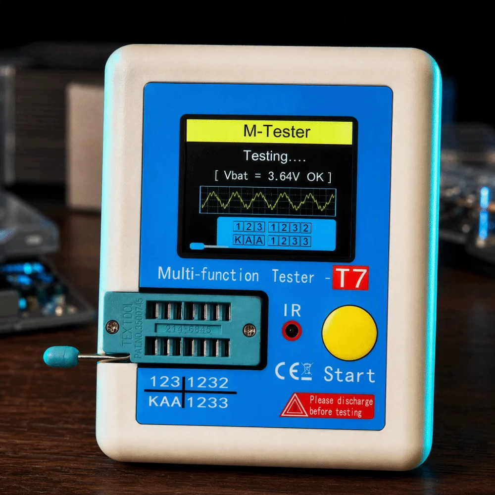 Full Color Graphic Display Transistor Tester Multifunction TFT Display LCR Meter Inductor Testing Resistor Testing
