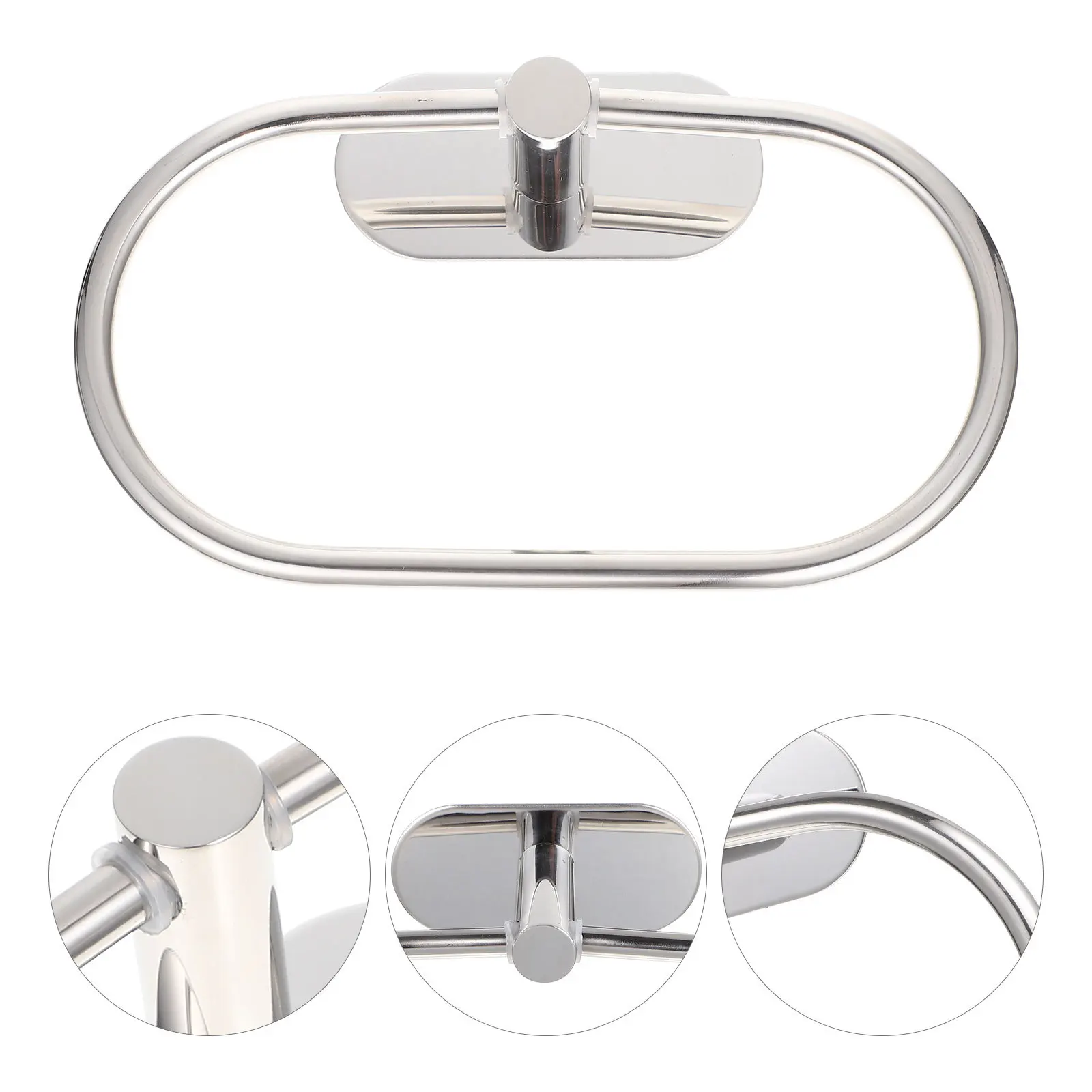 

Кольцо из нержавеющей стали, настенный держатель для кухонных полотенец для ванной комнаты, подвесное кольцо для полотенец, бытовая стойка для хранения с гладкими краями