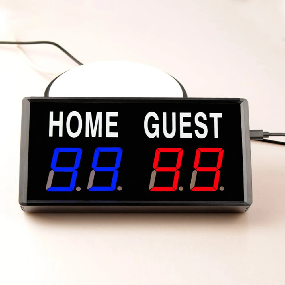 LED Digital Scoreboard Electronic Scoreboard Sores 0-99 Tabletop Score Keeper with Remote for Volleyball Badminton Cornhole