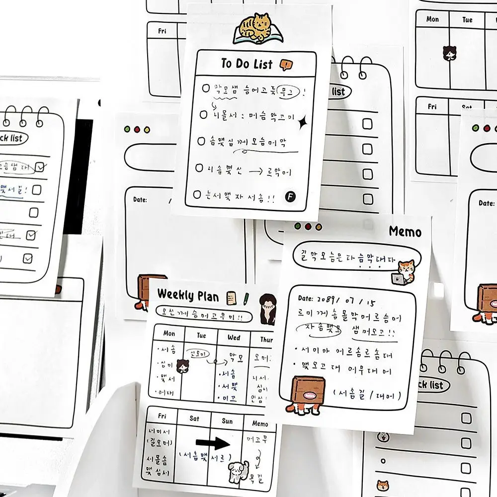 30sheets Cute Wind Memo Notes List Beautiful Things To Tear Up Daily Planning Message Hand Note Paper Memo Pad Cute Stationery